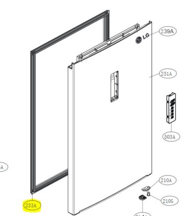 GOMA DE PUERTA DE FRIGORIFICO ADX73591429