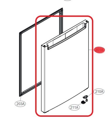 Puerta de congelador ADD75796625