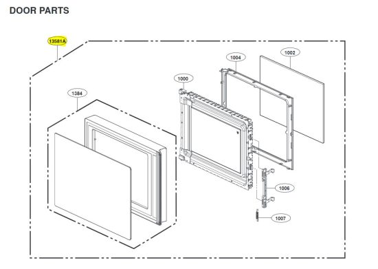 PUERTA COMPLETA MICROONDAS ADC75446510