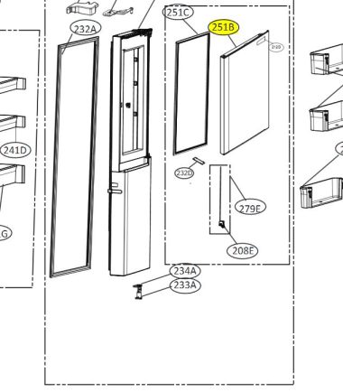 GOMA ESCOTILLA PUERTA HOME BAR MDS64610505