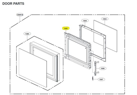 PARTE INTERMEDIA DE LA PUERTA ADV76228002