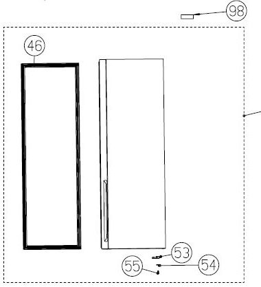 PUERTA DE REFRIGERADOR CON GOMA K4218879