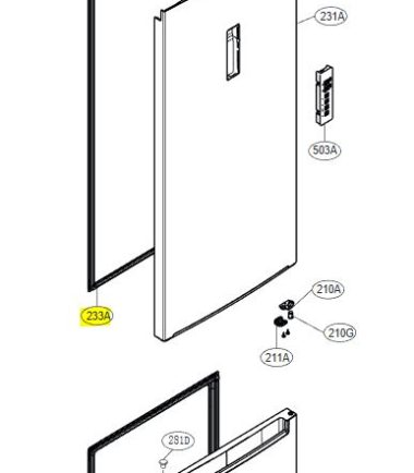 JUNTA DE PUERTA DE FRIGORÍFICO ADX73591431