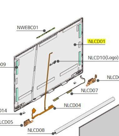 TAPA TRASERA DE LA PANTALLA ABQ30160701