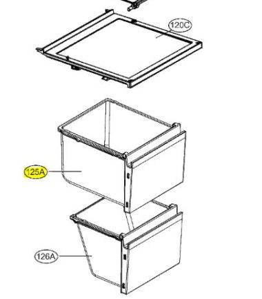 CAJÓN SUPERIOR DE FRIGORÍFICO AJP73894503