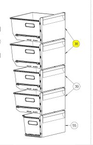 CAJÓN SUPERIOR DEL FRIGORIFICO K2330455