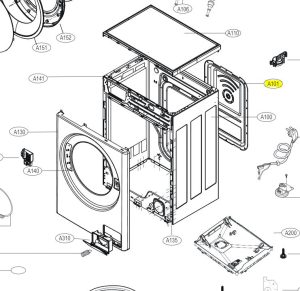 ESTRUCTURA EXTERNA CARCASA DE LAVADORA ABJ76547401
