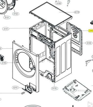ESTRUCTURA EXTERNA CARCASA DE LAVADORA ABJ76547401