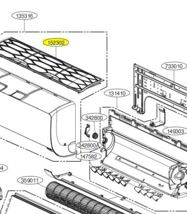 FILTRO DE AIRE DE UNIDAD INTERNA 5401234701